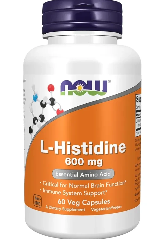 L Histidine 600 mg, 60 Veg Capsules